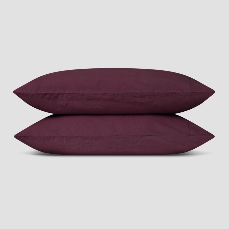 Aldesta Linen Pillowcases (Pair) – Berry 100% Pure Linen - Image 2