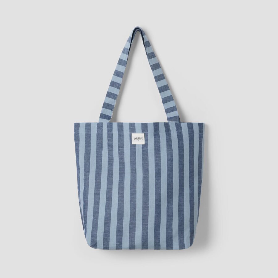 Aldesta Dusty Blue Linen Blend Tote Bag – Stylish & Durable Everyday Carry