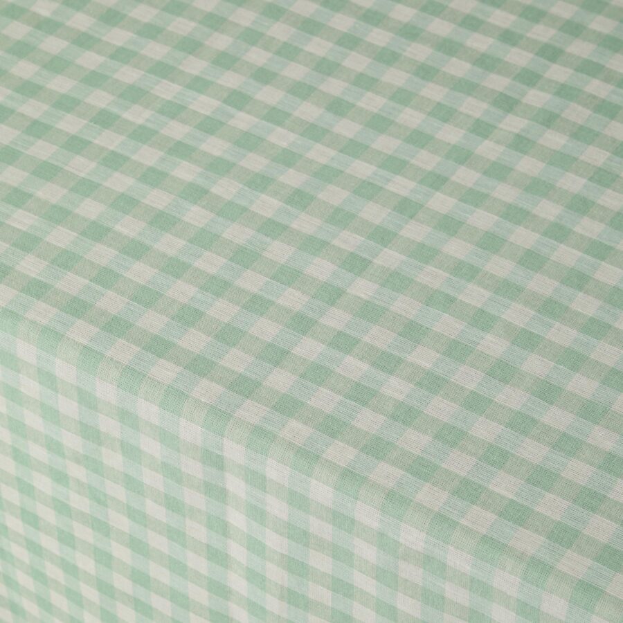 Aldesta Sage Green Gingham Linen Blend Tablecloth – Stylish & Durable Dining Essential - Image 4