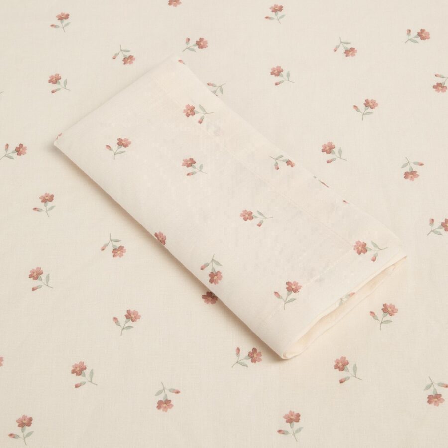 Aldesta Pearl Posy Bud Linen Blend Napkin Set of 4 – Elegant & Soft Dining Essentials
