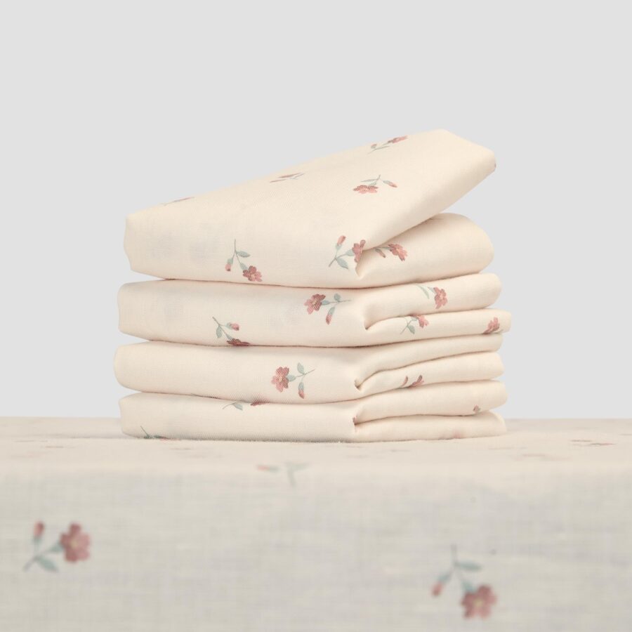 Aldesta Pearl Posy Bud Linen Blend Napkin Set of 4 – Elegant & Soft Dining Essentials - Image 3