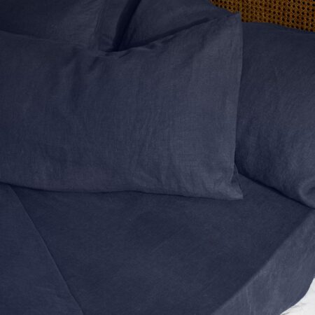 Aldesta Atlantic Linen Blend Fitted Sheet – Comfortable & Durable Bedding Essential