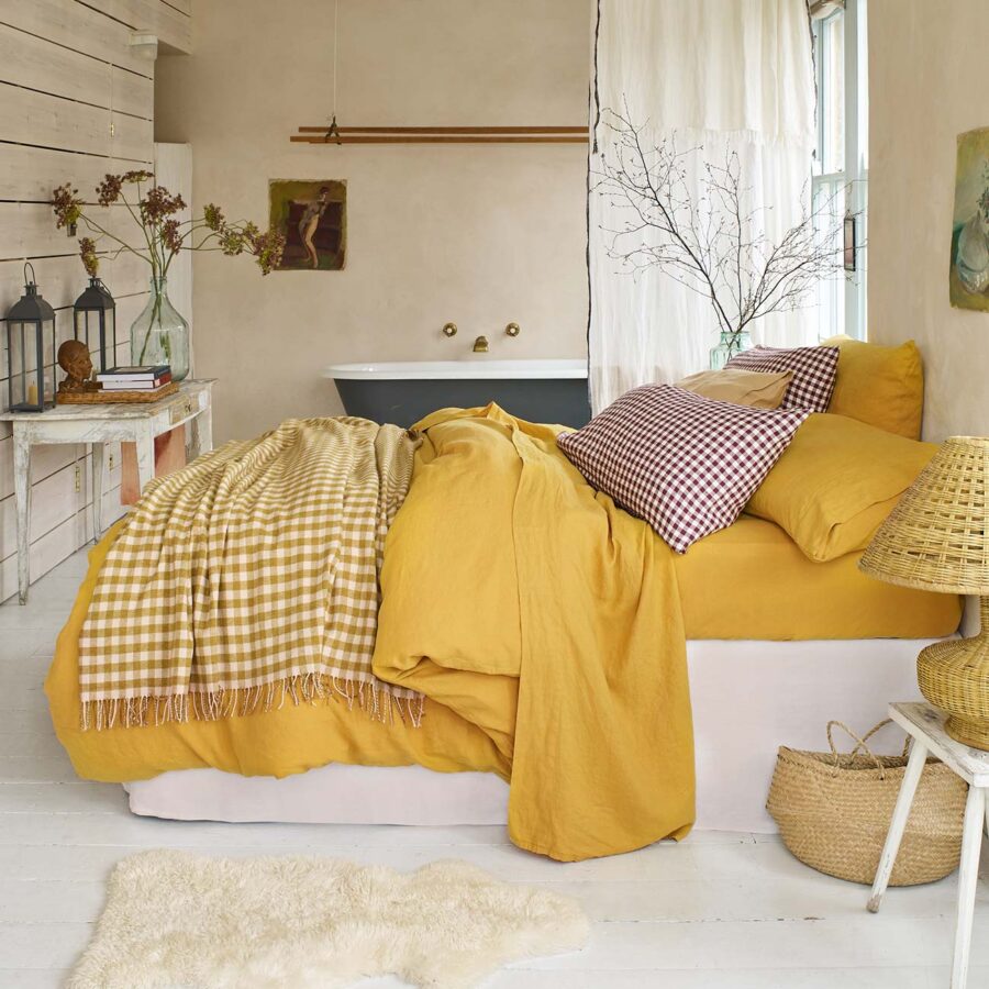 Aldesta Linen Duvet Cover – Honey 100% Pure Linen