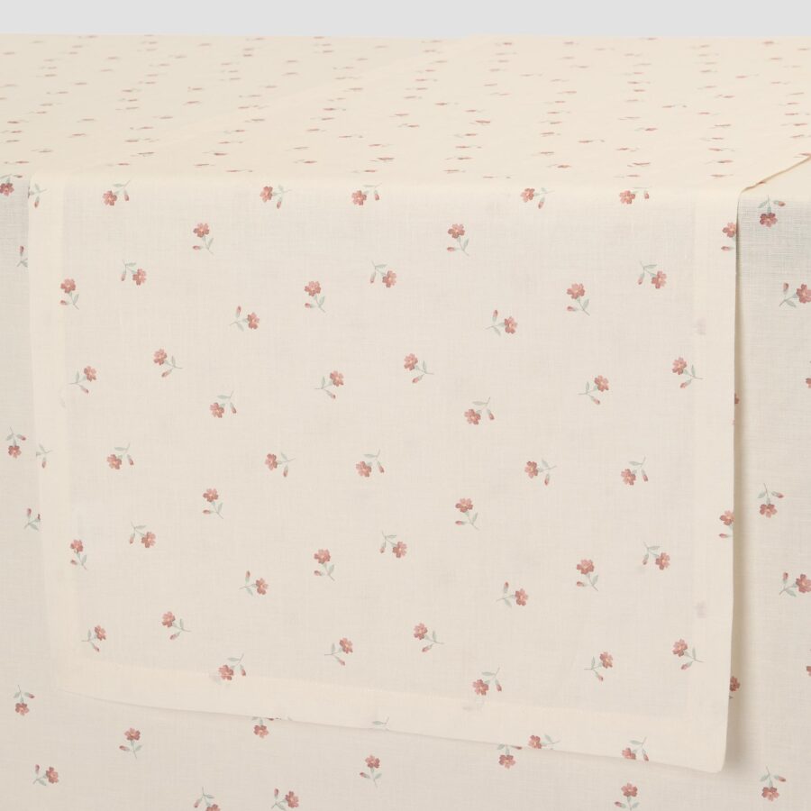 Aldesta Pearl Posy Bud Linen Blend Table Runner – Elegant & Durable Dining Decor - Image 2